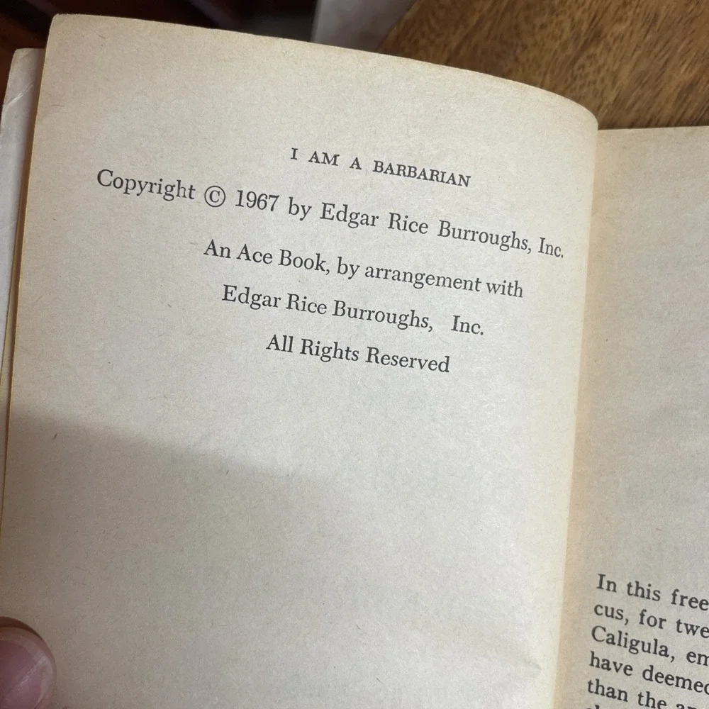 Edgar Rice Burroughs: I am a Barbarian‎ 1st Ed. & Back to the Stone Age 13th Ed.